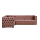 Rhett Coral Velvet Sectional Sofa Model 55505 By ACME Furniture